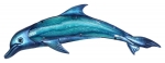 Wandhänger Delfin ca. 90 x 4 x 29 cm